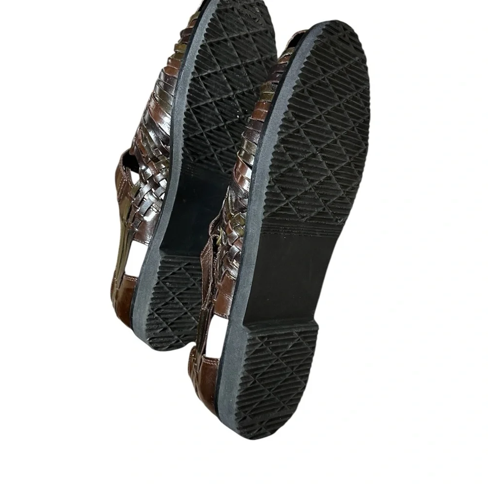 Deer Stags Men's Leather Bamboo2 Sandal Size 10.5M Brown